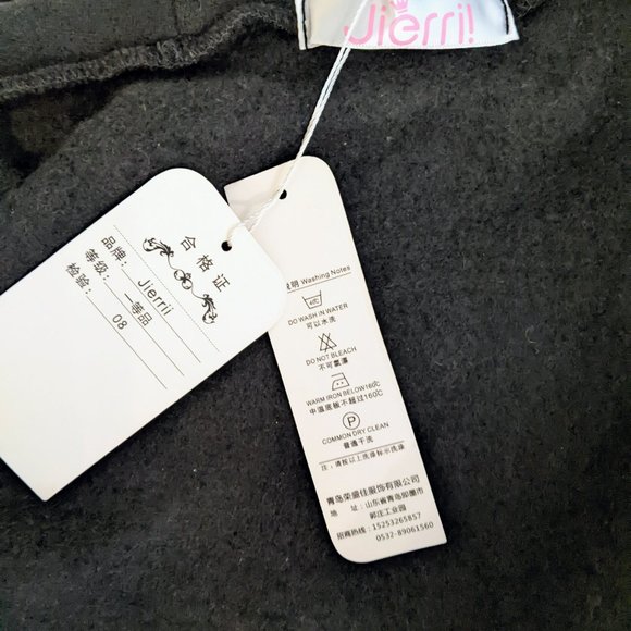 NWT Cosplay Harajuku Black Fleece Skirted Hoodie with Ears - Picture 8 of 9